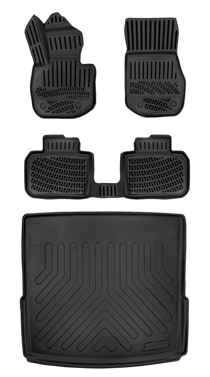 Rizline Bmw X1 (U11) Phev 2023 Sonrası (Üst) 3D Araca Özel Paspas ve Bagaj Havuzu Set Bmy