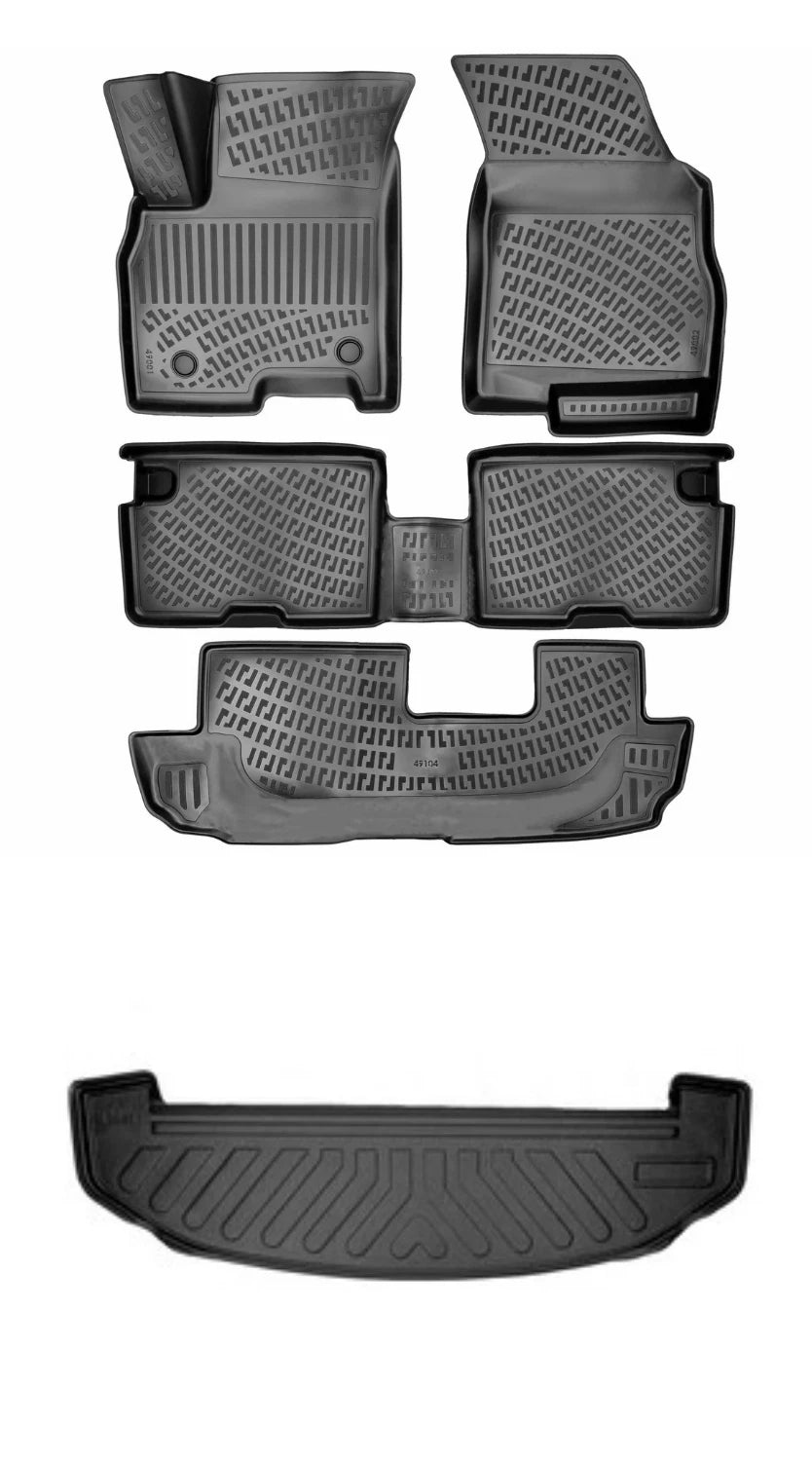 Rizline Chery Tiggo 8 Pro Luxury Paket 7 Koltuklu 2020 Sonrası 3D Araca Özel Paspas ve Bagaj Havuzu SET Bmy