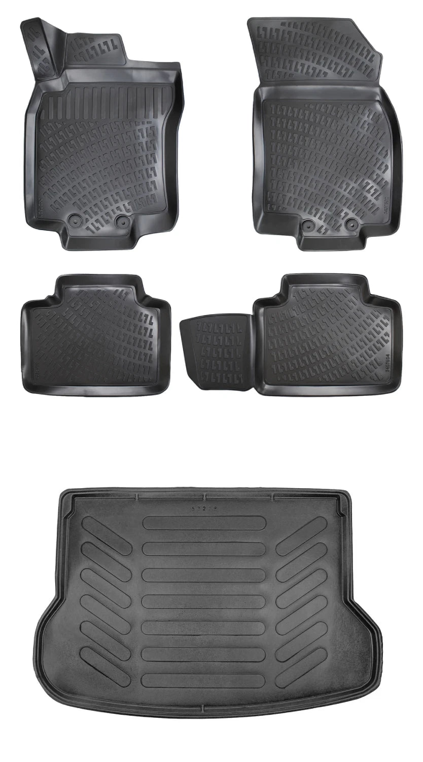 Rizline Nissan X-Trail 7 Koltuk 2013-2021 3D Araca Özel Paspas ve Bagaj Havuzu Bmy