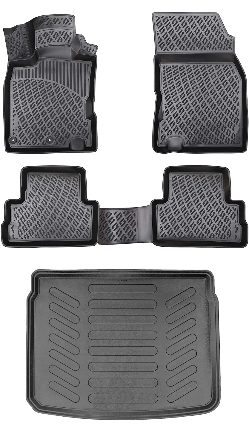 Rizline Nissan Qashqai Üst (Tekna) 2013-2021 3D Araca Özel Paspas ve Bagaj Havuzu Bmy