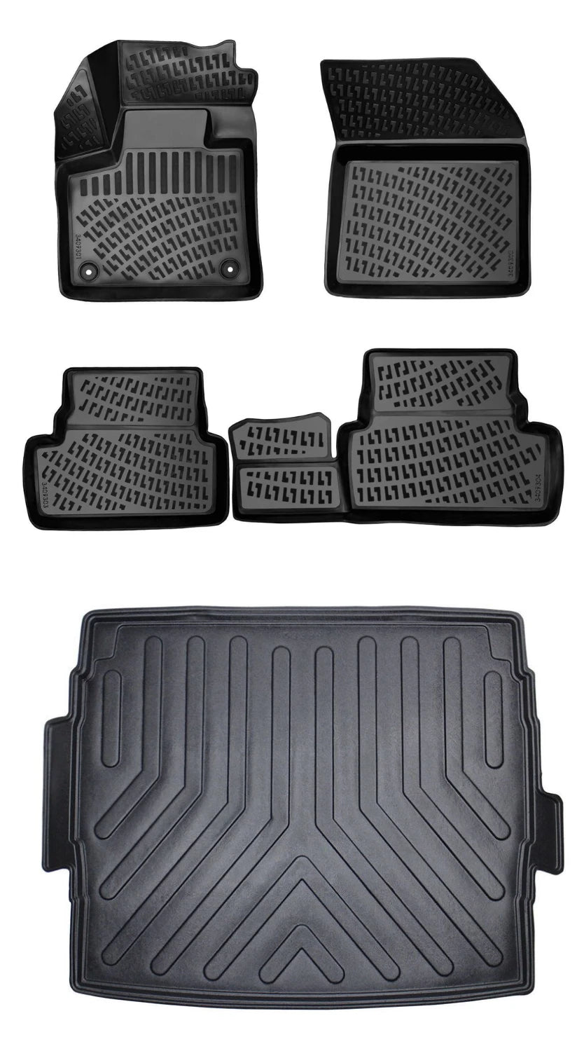 Rizline Opel Grandland 2021-2024 (Üst) 3D Araca Özel Paspas ve Bagaj Havuzu Set Bmy