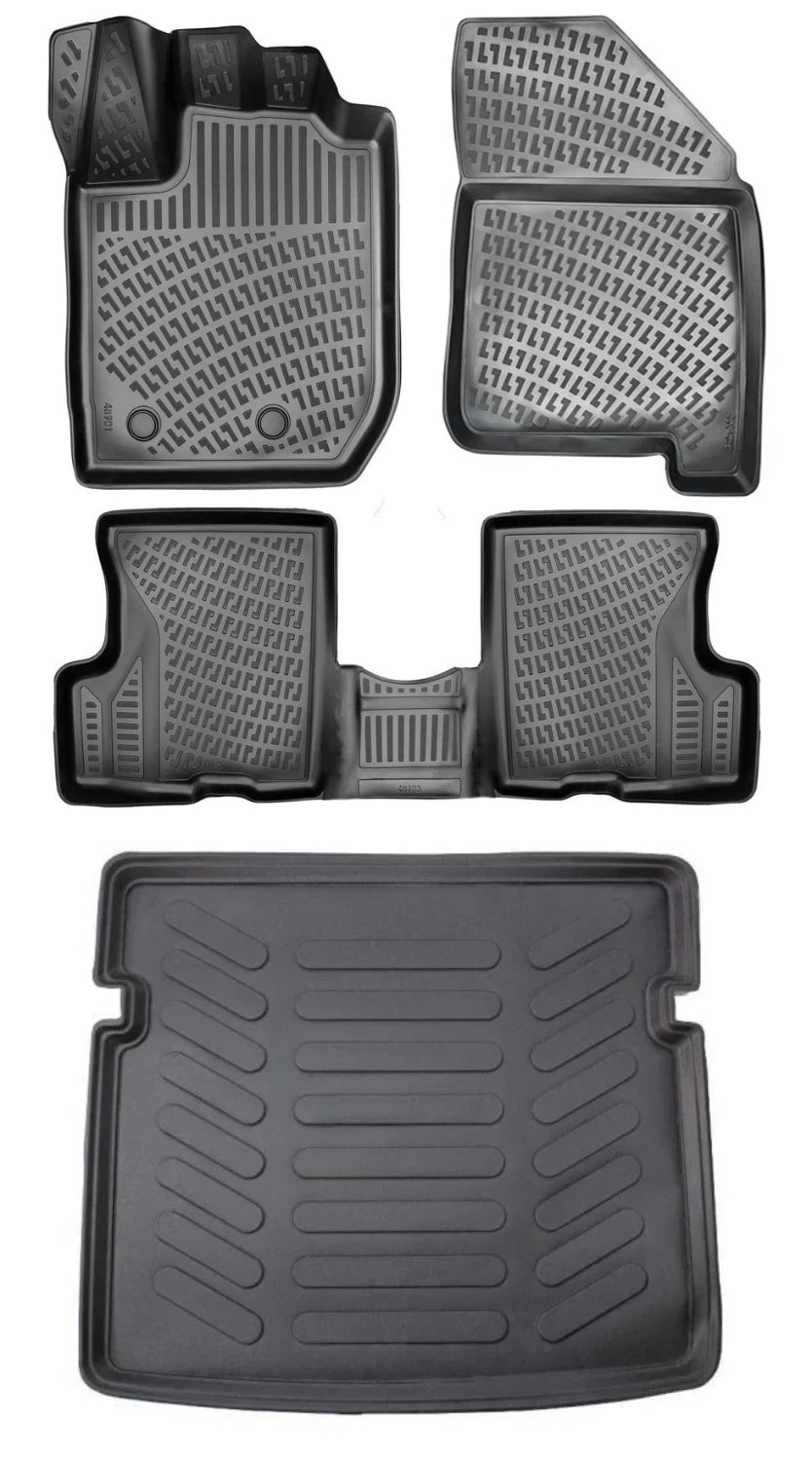 Rizline Dacia Duster 4 Wd (4x4) 2018-2022 3D Araca Özel Paspas ve Bagaj Havuzu Bmy