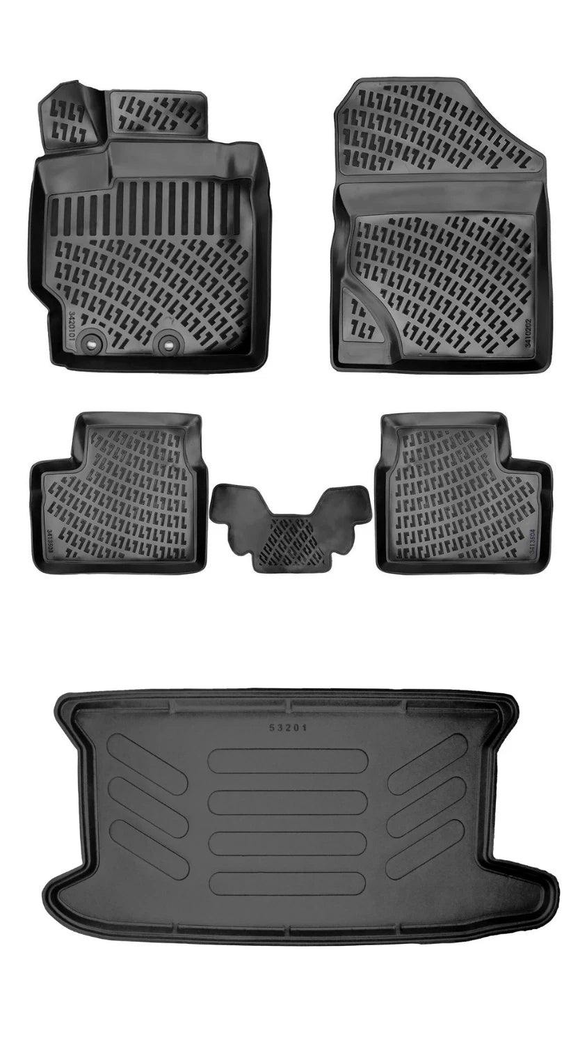 Rizline Toyota Yaris Üst Bagaj 2005-2013 3D Araca Özel Paspas ve Bagaj Havuzu Bmy