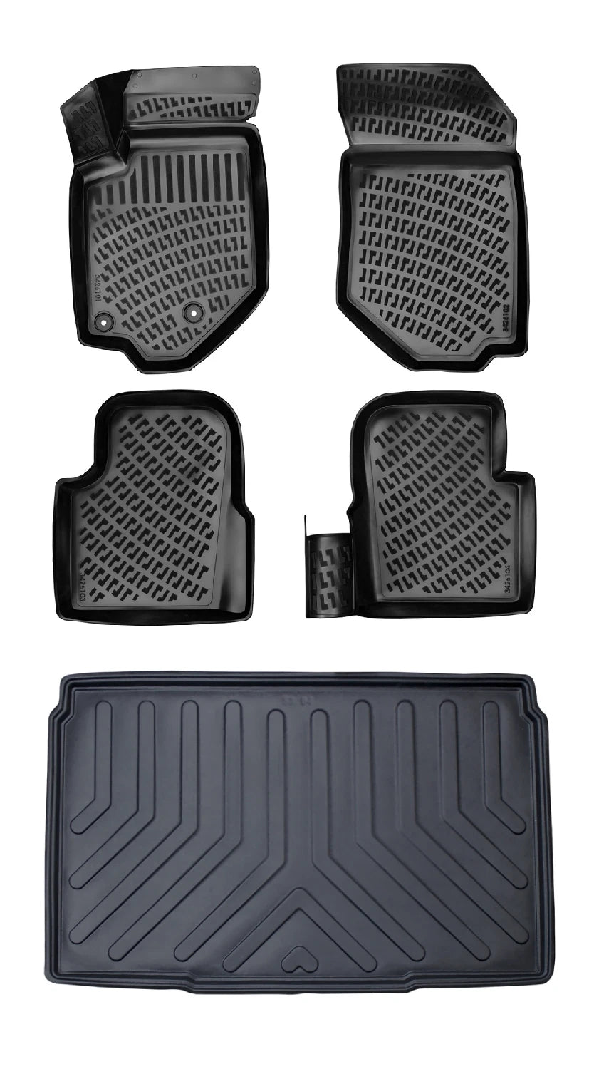 Rizline Opel Corsa F 2019 Sonrası 3D Araca Özel Paspas ve Bagaj Havuzu Bmy