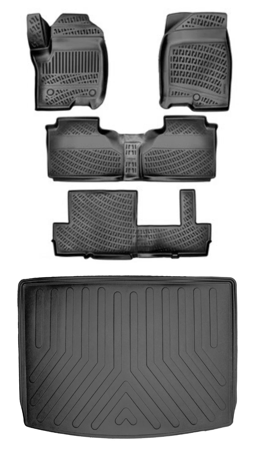 Rizline Gmc Yukon Xl/yukon Denali Xl 7 - 8 Koltuklu 2021 Sonrası 3D Araca Özel Paspas ve Bagaj Havuzu Bmy