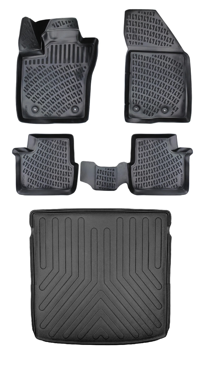 Rizline Fiat Egea Cross Wagon Üst 2020 Sonrası 3D Araca Özel Paspas ve Bagaj Havuzu Bmy