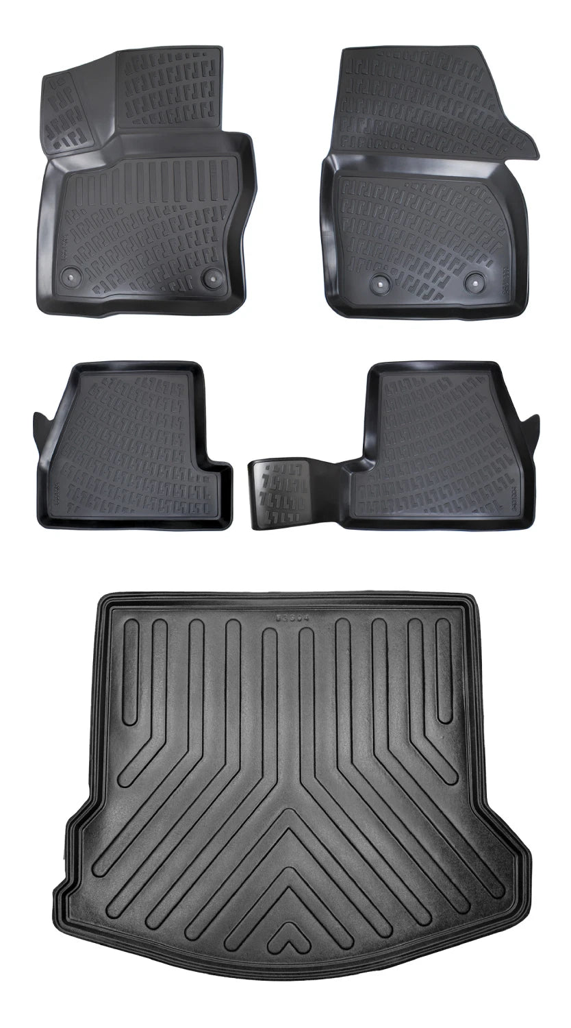 Rizline Ford Focus 3 Sedan Düz Zemin Ince Stepne Kulaklı 2011-2014 3D Araca Özel Paspas ve Bagaj Havuzu Bmy