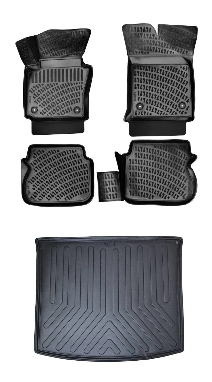 Rizline Volkswagen Caddy 2016-2020 3D Araca Özel Paspas ve Bagaj Havuzu Bmy