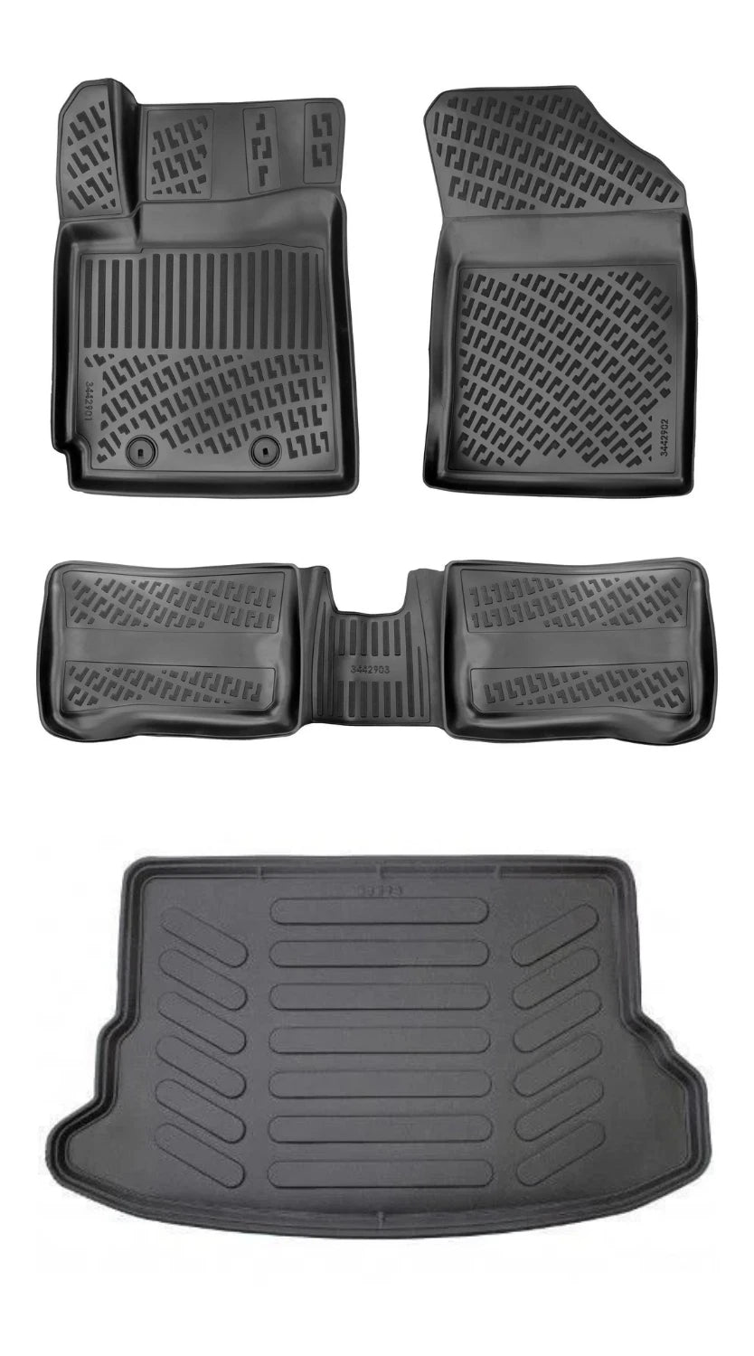 Rizline Hyundai I10 2013-2019 3D Araca Özel Paspas ve Bagaj Havuzu Bmy