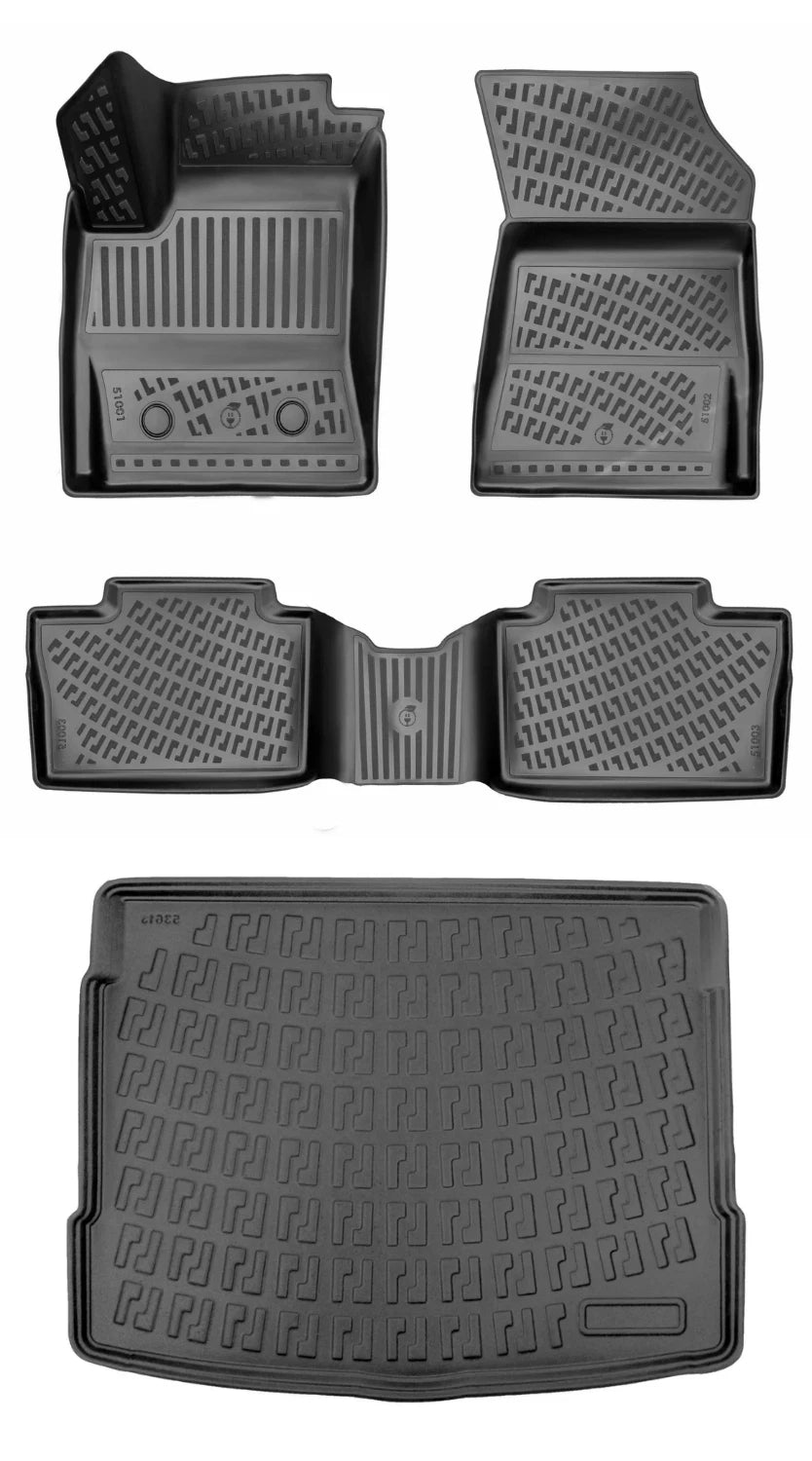 Rizline Renault Austral E-Tech Full Hibrit 2023 Sonrası 3D Araca Özel Paspas ve Bagaj Havuzu Bmy