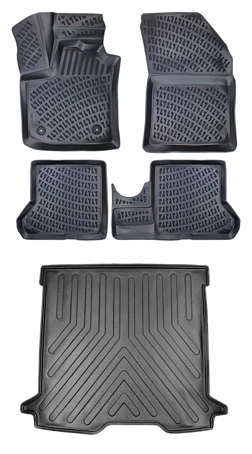 Rizline Dacia Dokker 2012 Sonrası 3D Araca Özel Paspas ve Bagaj Havuzu Bmy