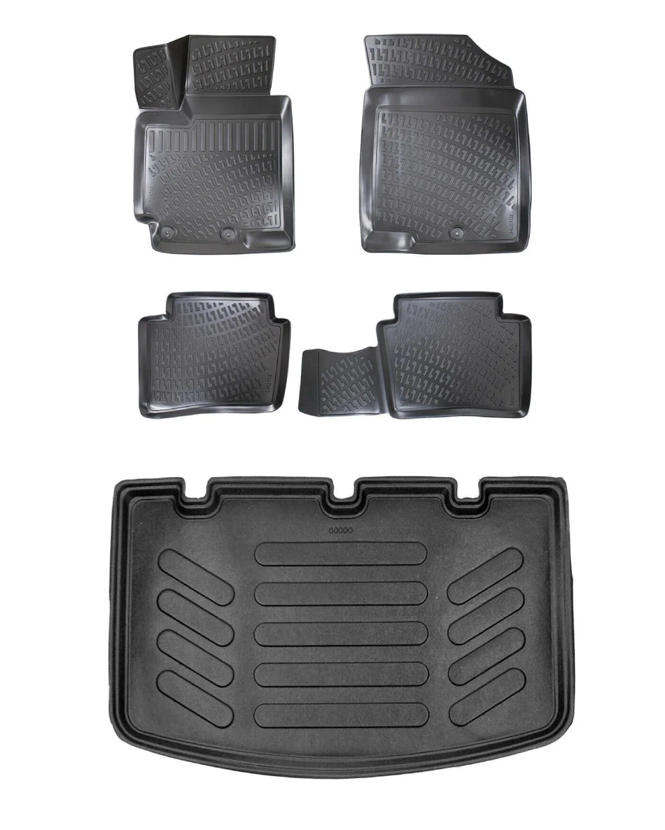 Rizline Kia Rio Hb Kalın Stepne 2011-2017 3D Araca Özel Paspas ve Bagaj Havuzu Bmy