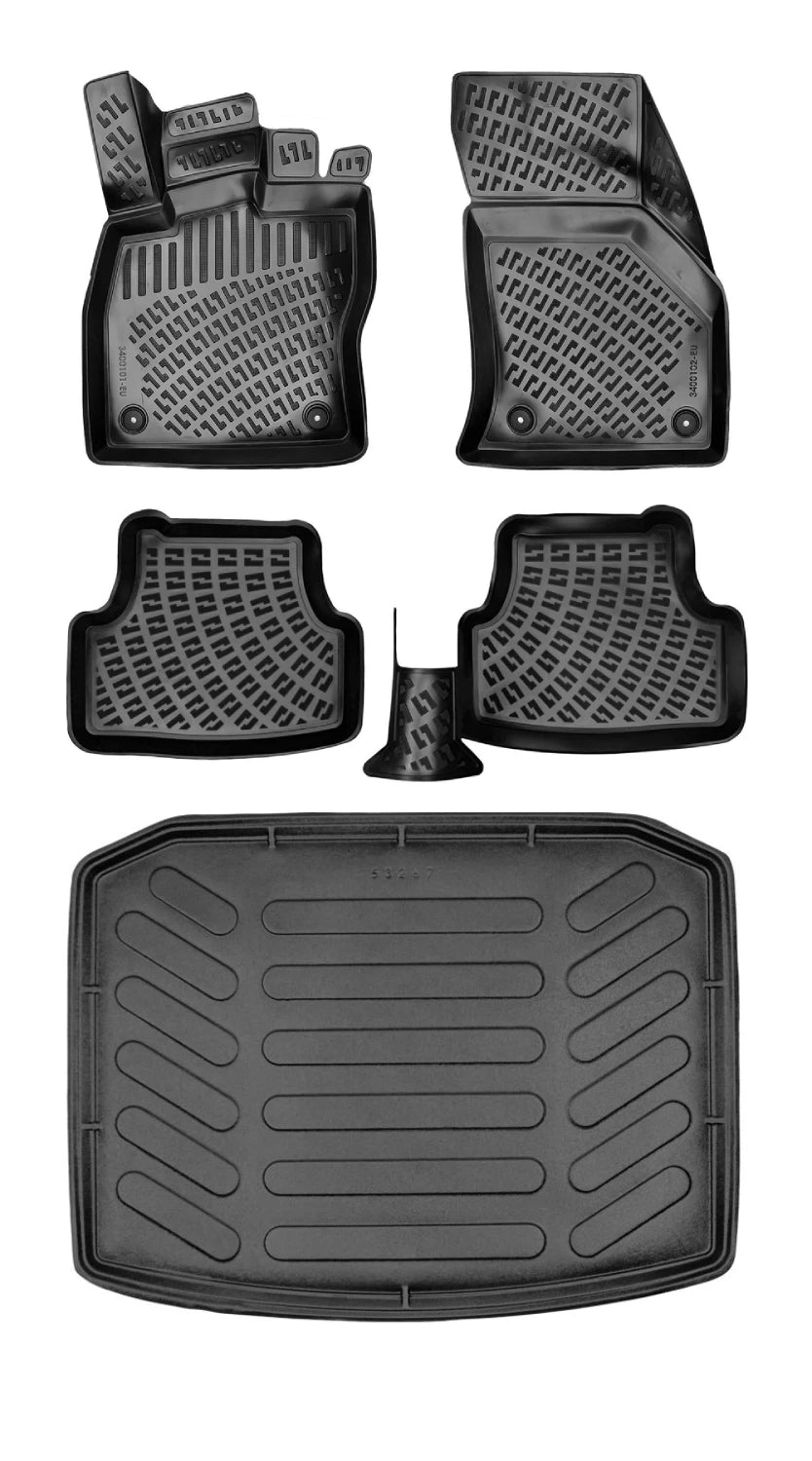 Rizline Skoda Karoq 2017 Sonrası 3D Araca Özel Paspas ve Bagaj Havuzu Bmy