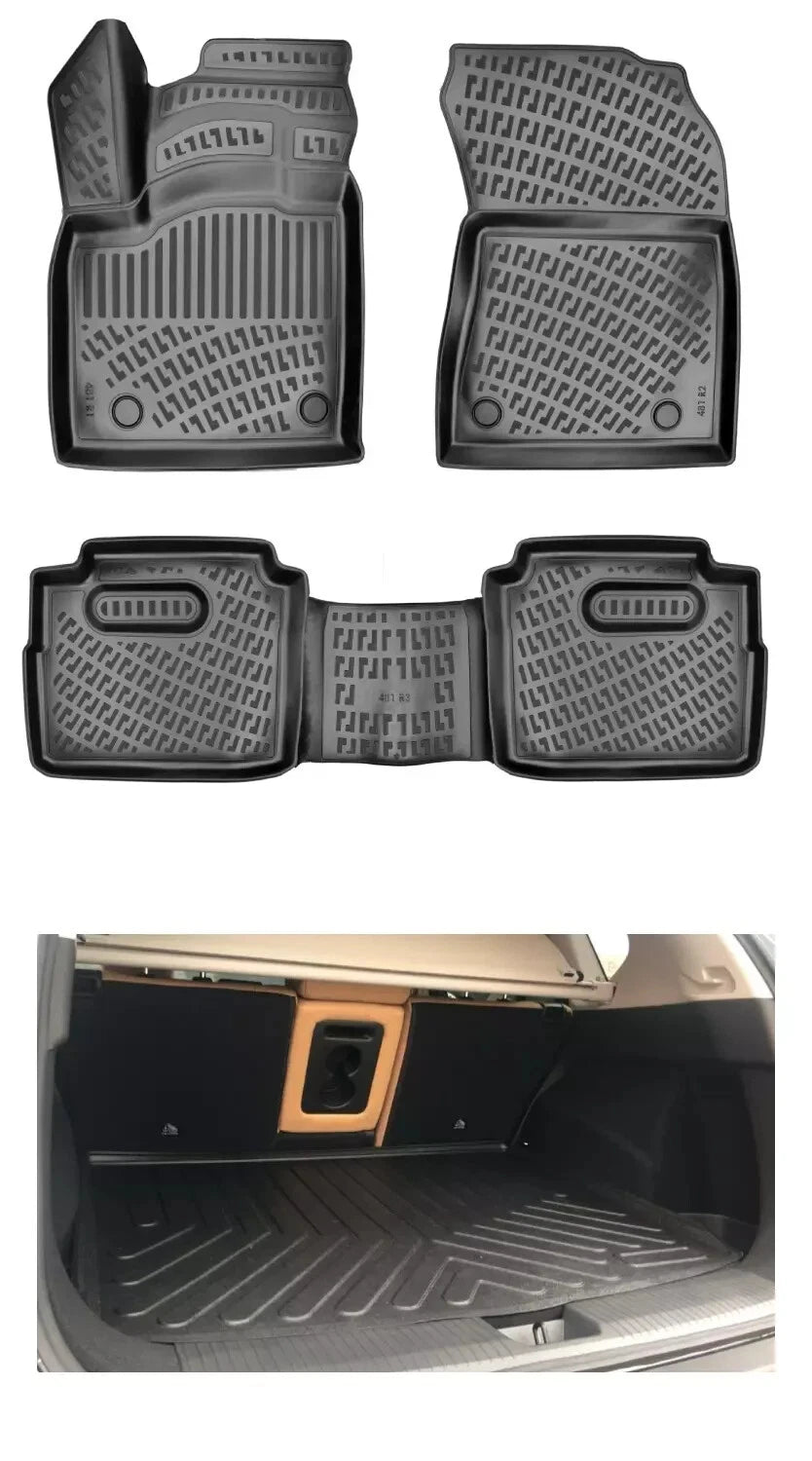 Rizline Nissan X-Trail 5 Koltuk E-Power 2022 Sonrası 3D Araca Özel Paspas ve Bagaj Havuzu Bmy