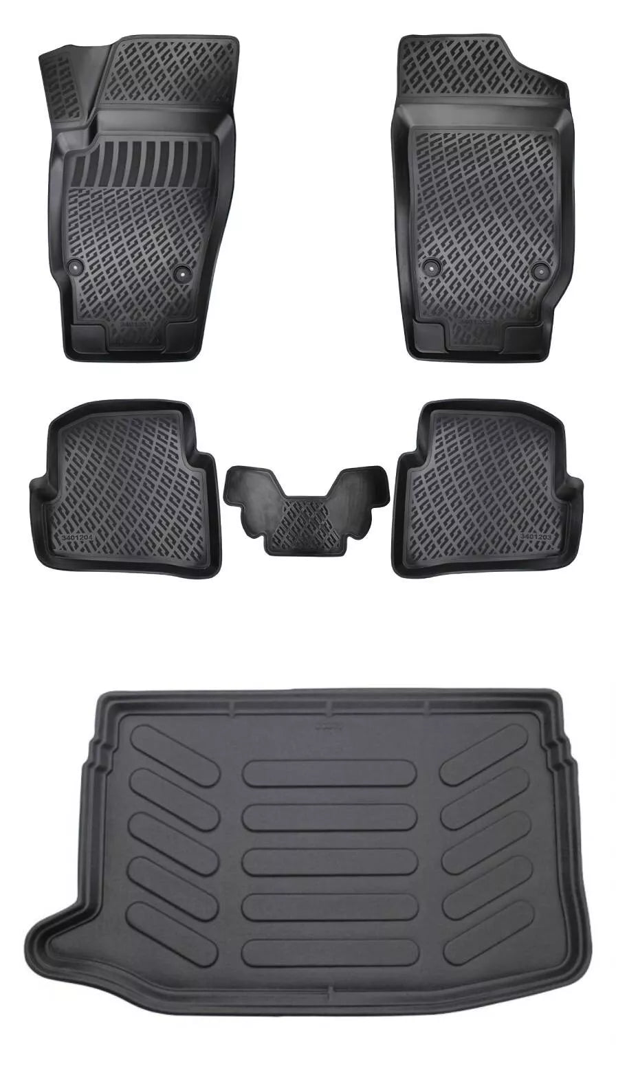 Rizline Volkswagen Polo 6r Üst Bagaj 2009-2017 3D Araca Özel Paspas ve Bagaj Havuzu Bmy