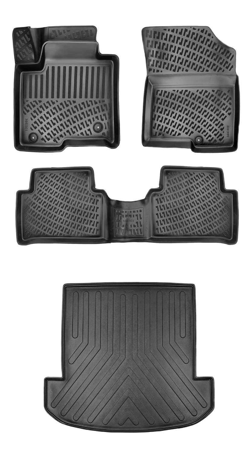 Rizline Kia Sorento 2021 Sonrası Hybrid 5 Koltuklu (7 Kişilik Araç) 3D Araca Özel Paspas ve Bagaj Havuzu Set Bmy