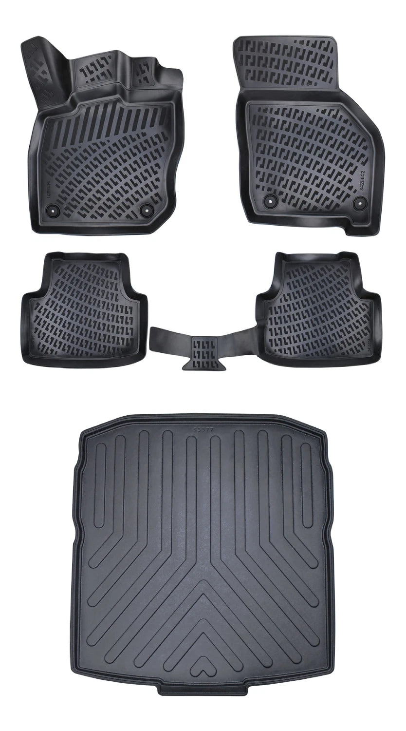 Rizline Skoda Octavia 2020 Sonrası 3D Araca Özel Paspas ve Bagaj Havuzu Bmy