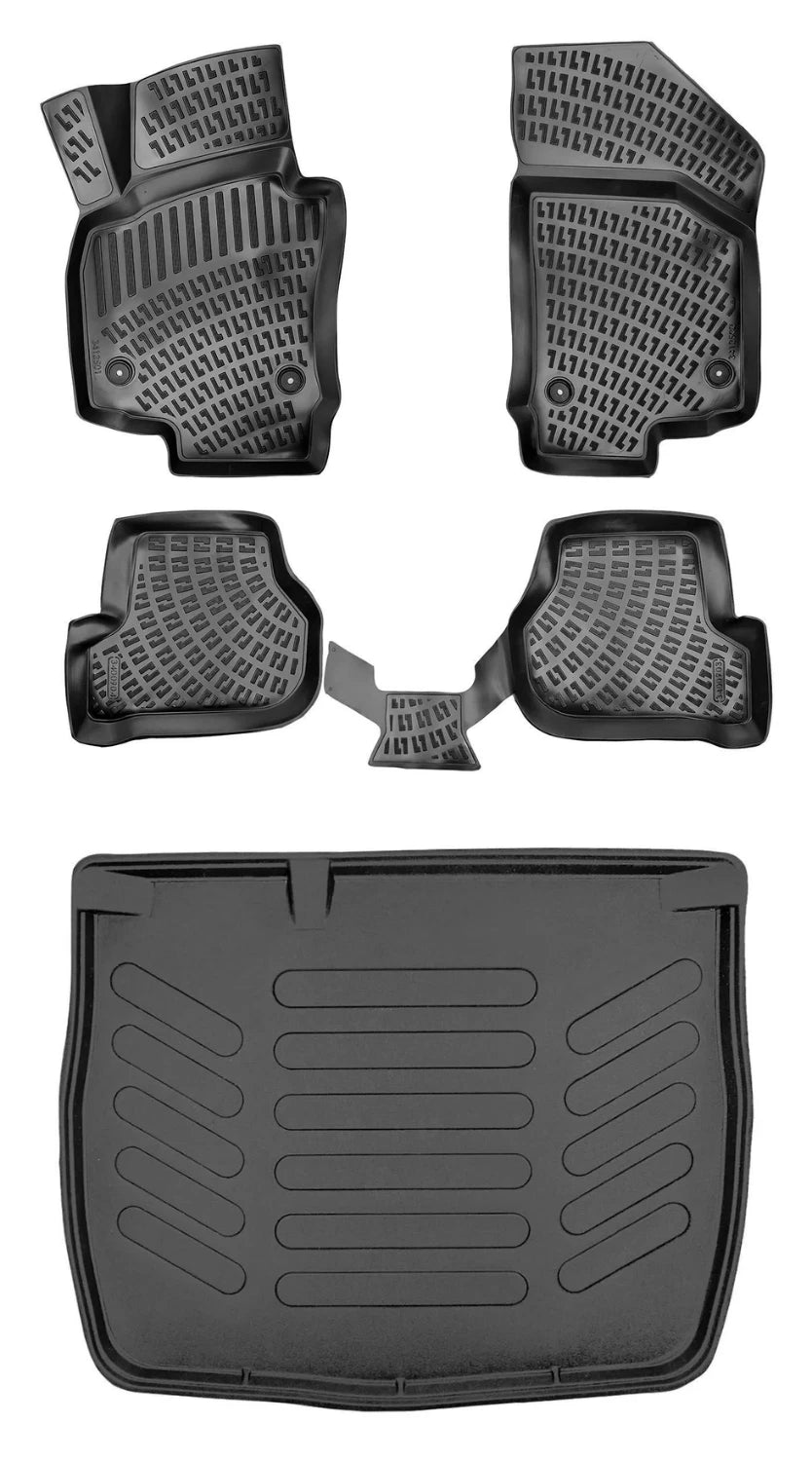 Rizline Seat Leon Ince Stepne 2005-2012 3D Araca Özel Paspas ve Bagaj Havuzu Bmy