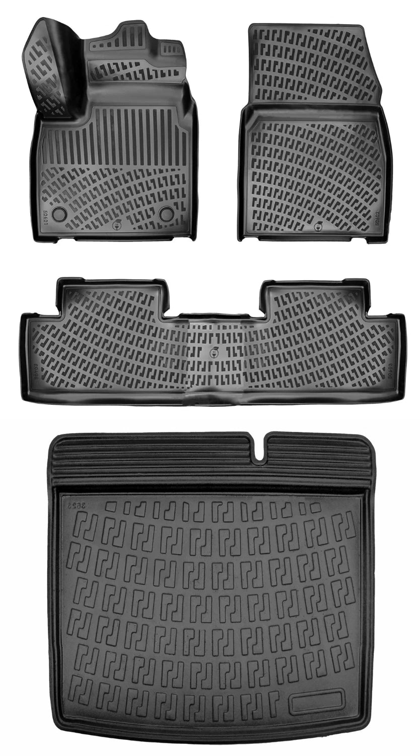 Rizline Renault Megane E-Tech 2022 Sonrası 3D Araca Özel Paspas ve Bagaj Havuzu Bmy