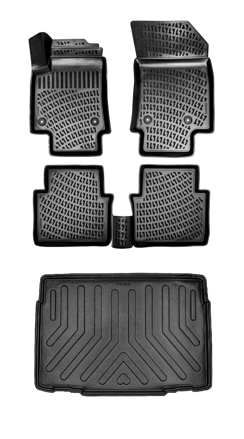 Rizline Citroen C3 Aircross Alt Bagaj Hareketli Koltuk 2016-2024 3D Araca Özel Paspas ve Bagaj Havuzu Bmy