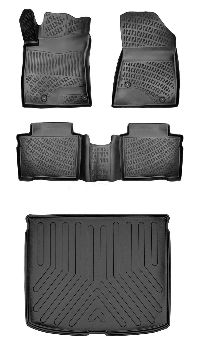 Rizline Kia Niro Hybrid Üst 2022 Sonrası 3D Araca Özel Paspas ve Bagaj Havuzu Bmy