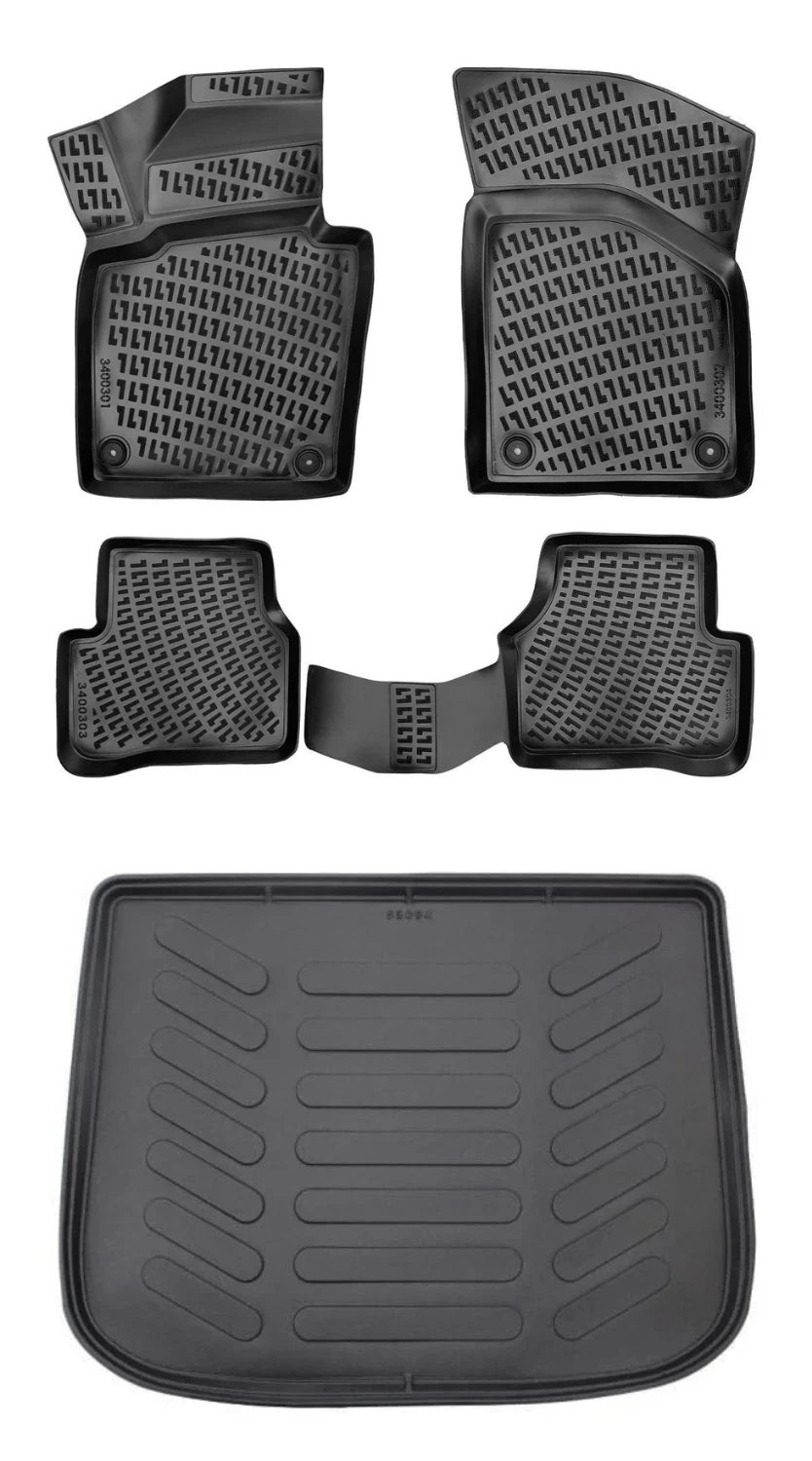 Rizline Volkswagen Tiguan Stepneli Alt Bagaj 2007-2016 3D Araca Özel Paspas ve Bagaj Havuzu Bmy