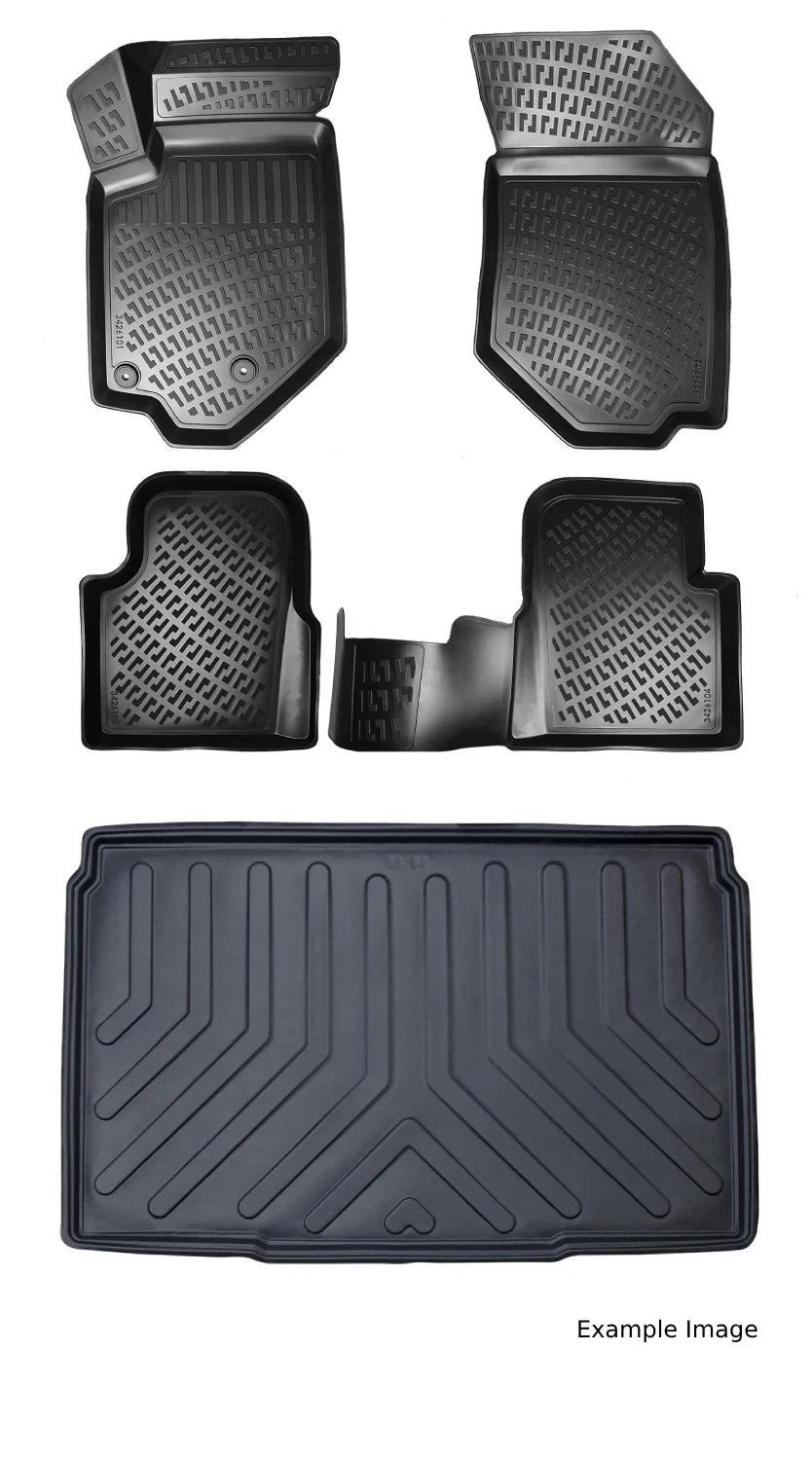 Rizline Peugeot 208 Elektrikli 2022 Sonrası 3D Araca Özel Paspas ve Bagaj Havuzu Bmy