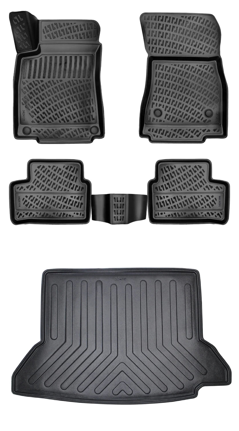 Rizline Mercedes A Serisi W177 Sedan Kulaklı 2018 Sonrası 3D Araca Özel Paspas ve Bagaj Havuzu Bmy