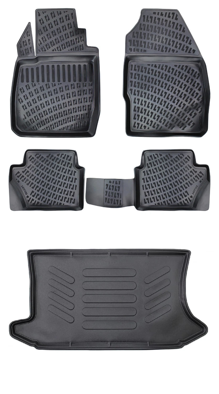 Rizline Ford Fiesta 2002-2008 3D Araca Özel Paspas ve Bagaj Havuzu Bmy