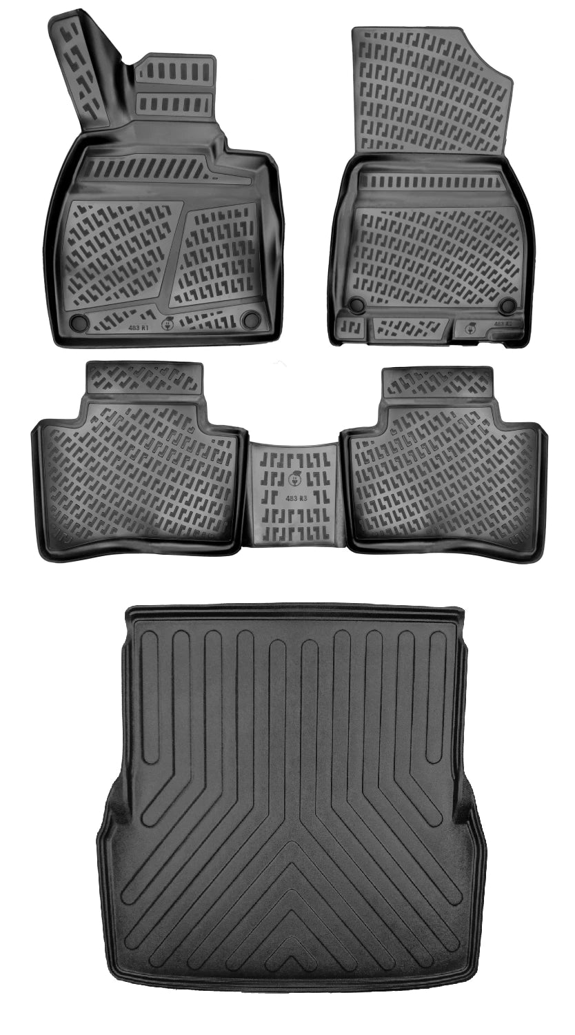 Rizline Mercedes Eqs Sedan 2021 Sonrası 3D Araca Özel Paspas ve Bagaj Havuzu Bmy