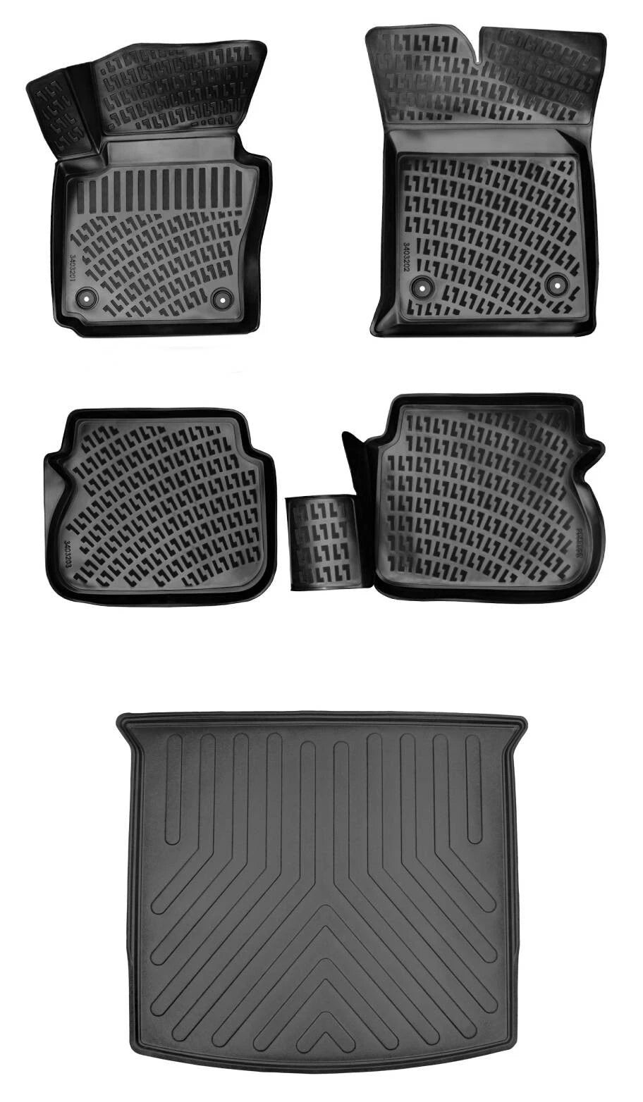 Rizline Volkswagen Touran 2015 Sonrası 3D Araca Özel Paspas ve Bagaj Havuzu Bmy