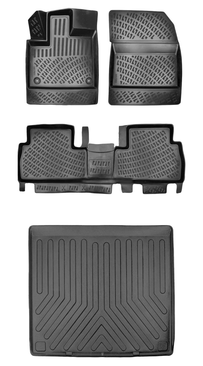 Rizline Toyota Proace City 2019 Sonrası (Katlanabilir Ön Yolcu Koltuğu) (Bagaj Demirsiz B.h) 3D Araca Özel Paspas ve Bagaj Havuzu Set Bmy