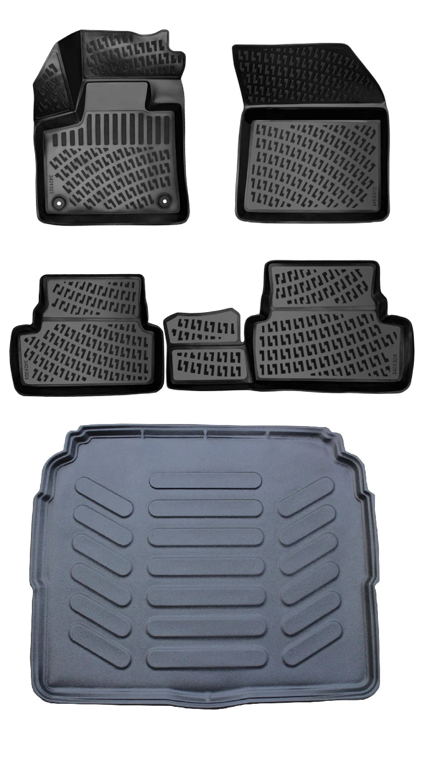 Rizline Peugeot 3008 Access-Active-Allure Alt Bagaj 2016-2023 3D Araca Özel Paspas ve Bagaj Havuzu Bmy