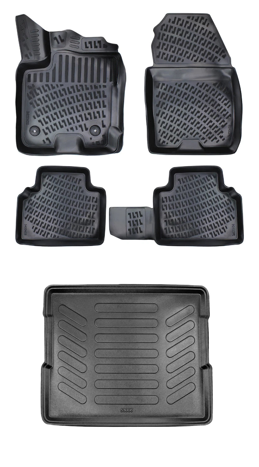 Rizline Ford Tourneo Courier 2014-2023 3D Araca Özel Paspas ve Bagaj Havuzu Bmy