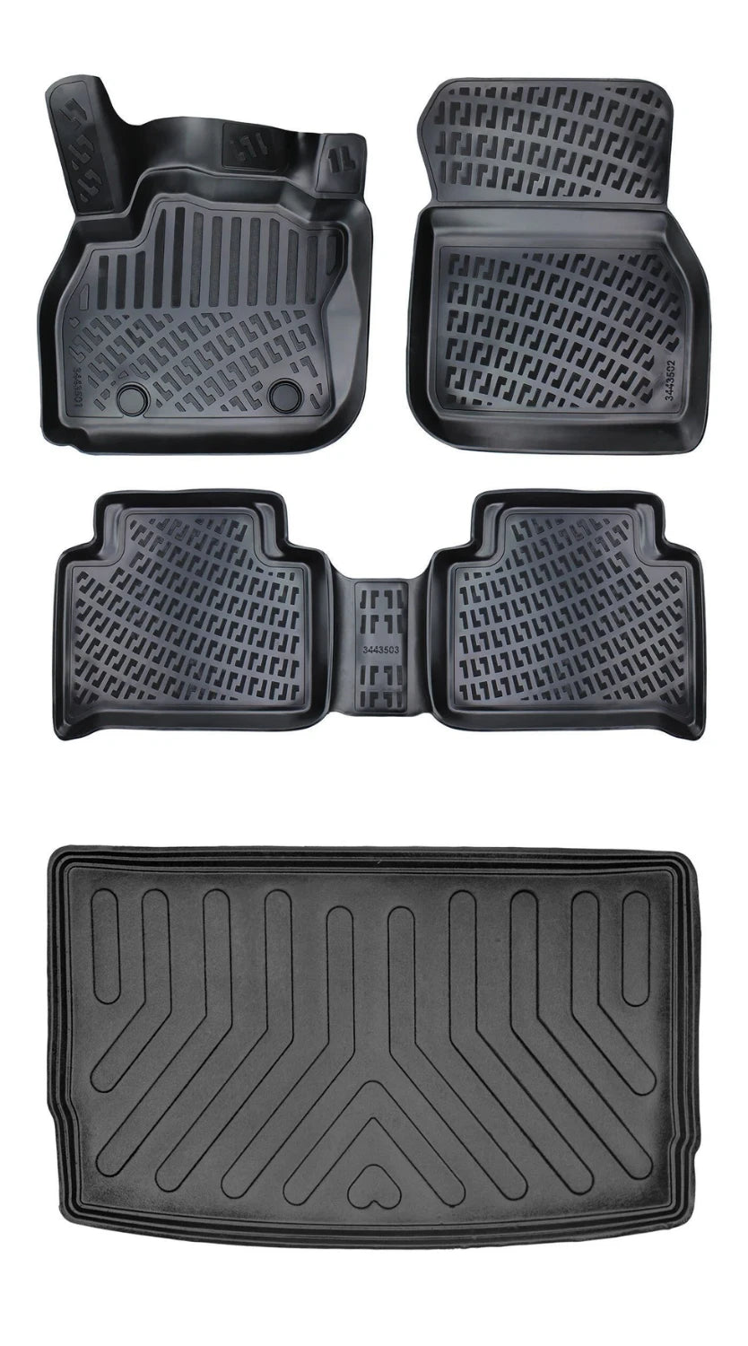 Rizline Renault Zoe (Elektrikli ) 2012 Sonrası 3D Araca Özel Paspas ve Bagaj Havuzu Bmy