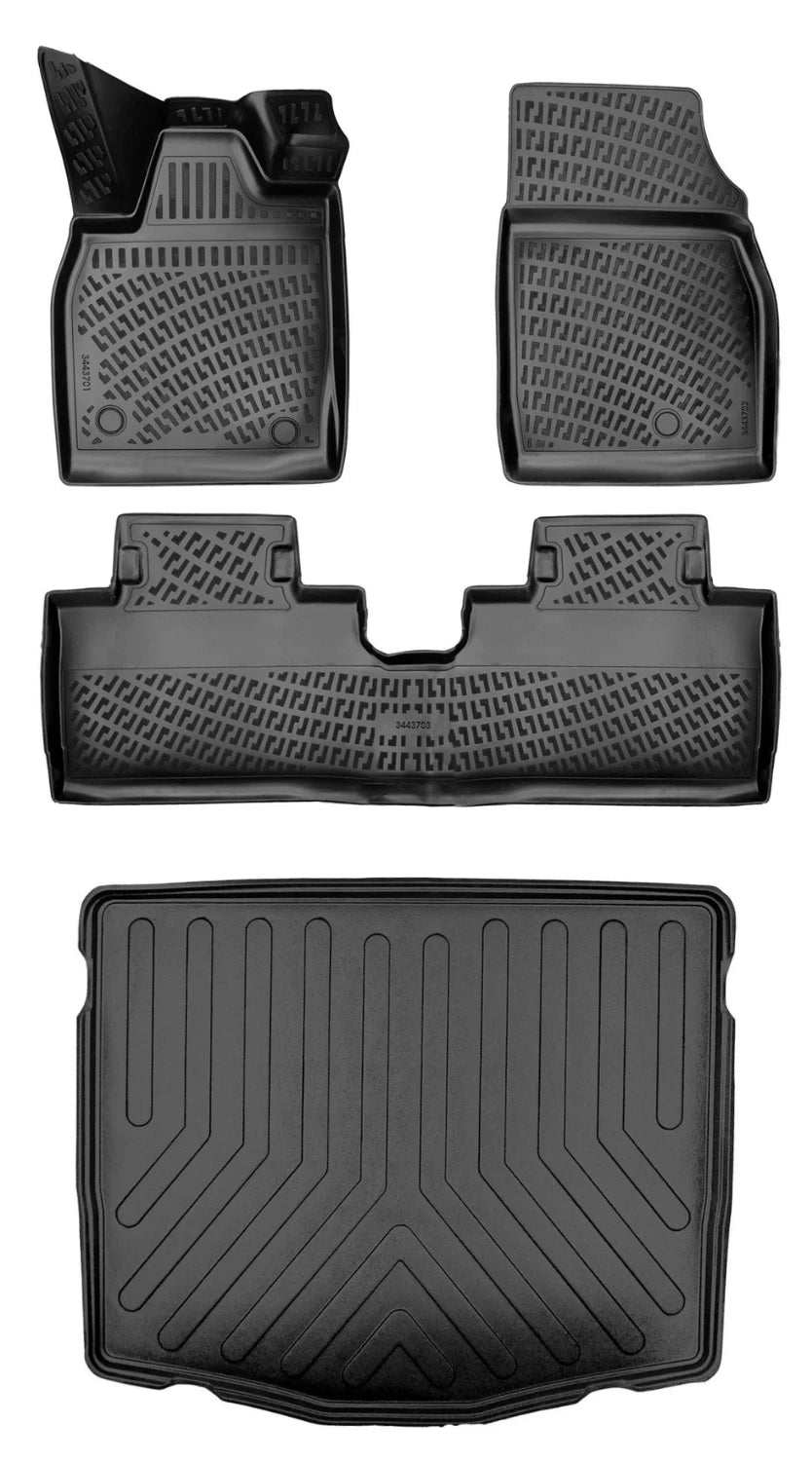 Rizline Ford Mustang Mach-E 2021 Sonrası 3D Araca Özel Paspas ve Bagaj Havuzu Bmy