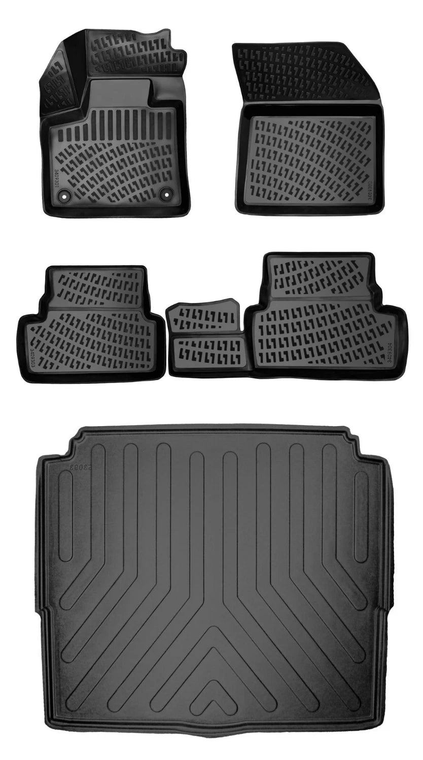 Rizline Opel Grandland 2021-2024 (Alt) 3D Araca Özel Paspas ve Bagaj Havuzu Set Bmy