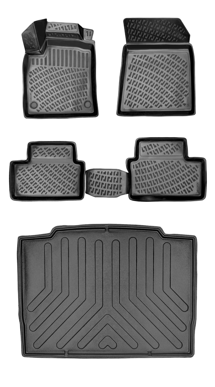 Rizline Renault Clio V 2019 Sonrası 3D Araca Özel Paspas ve Bagaj Havuzu Bmy