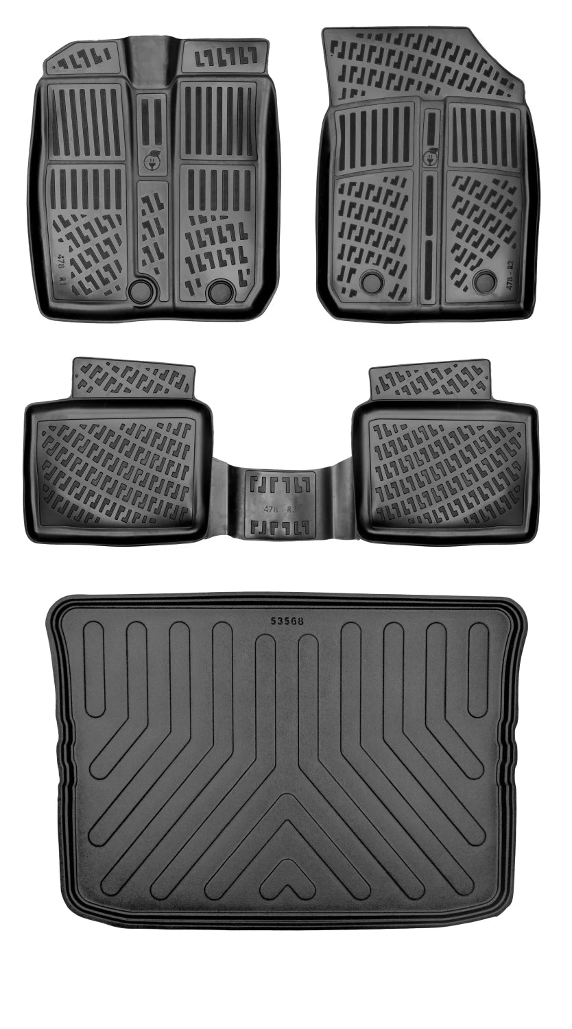 Rizline Dacia Spring Elektrikli 2021 Sonrası 3D Araca Özel Paspas ve Bagaj Havuzu Bmy