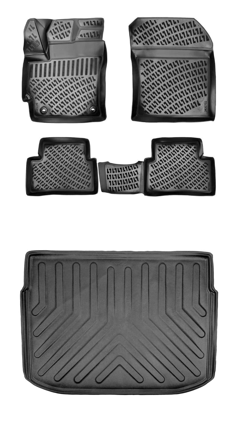 Rizline Toyota Corolla Hb Yüksek Zemin Kulaksız 2018 Sonrası 3D Araca Özel Paspas ve Bagaj Havuzu Bmy