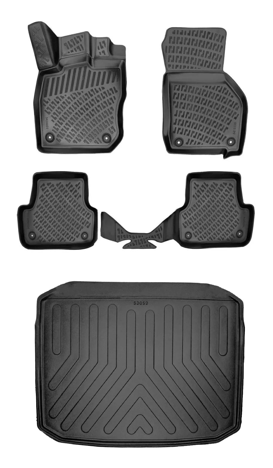 Rizline Audi A3 Hb 2020 Sonrası 3D Araca Özel Paspas ve Bagaj Havuzu Bmy