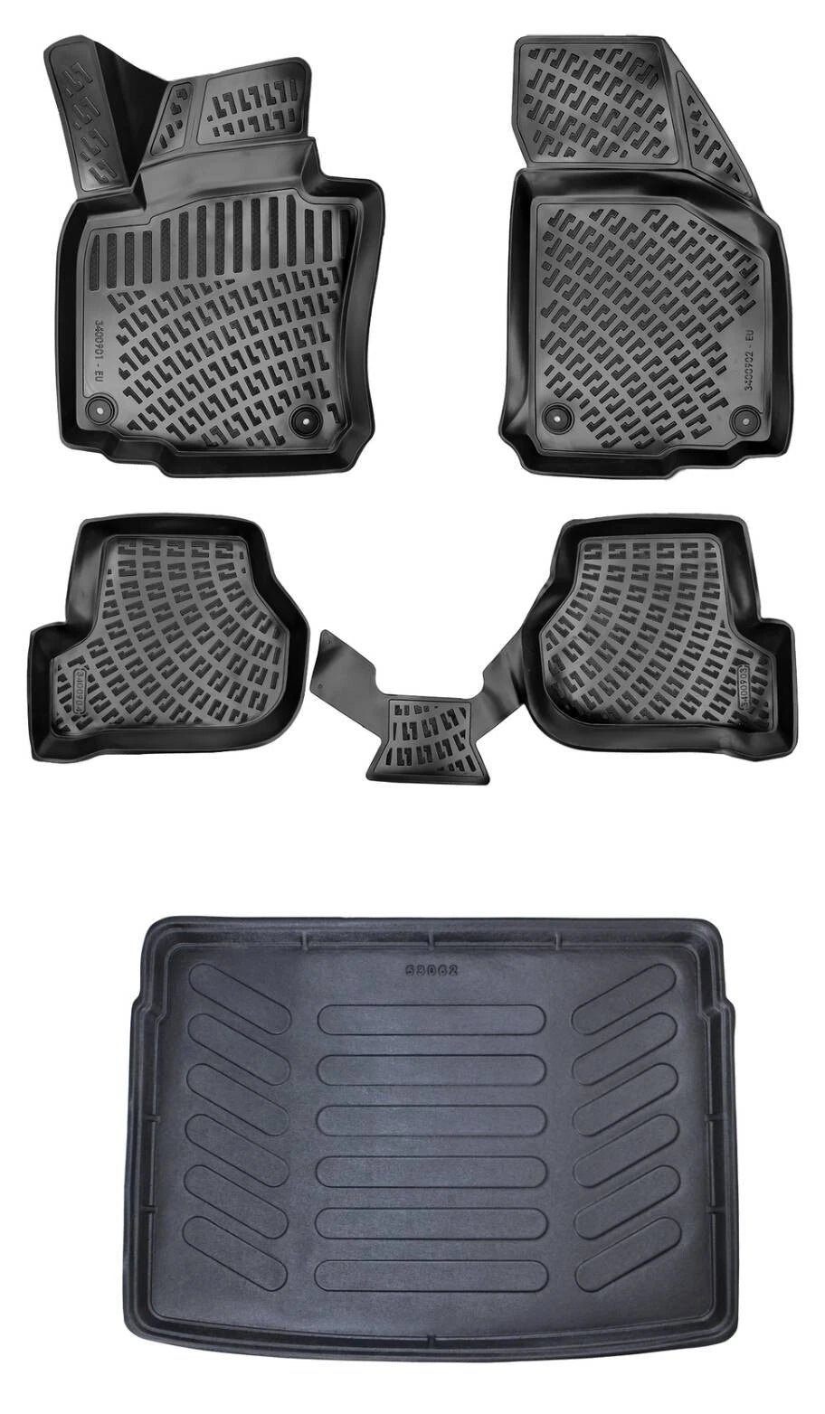 Rizline Volkswagen Golf 5 2003-2009 3D Araca Özel Paspas ve Bagaj Havuzu Bmy