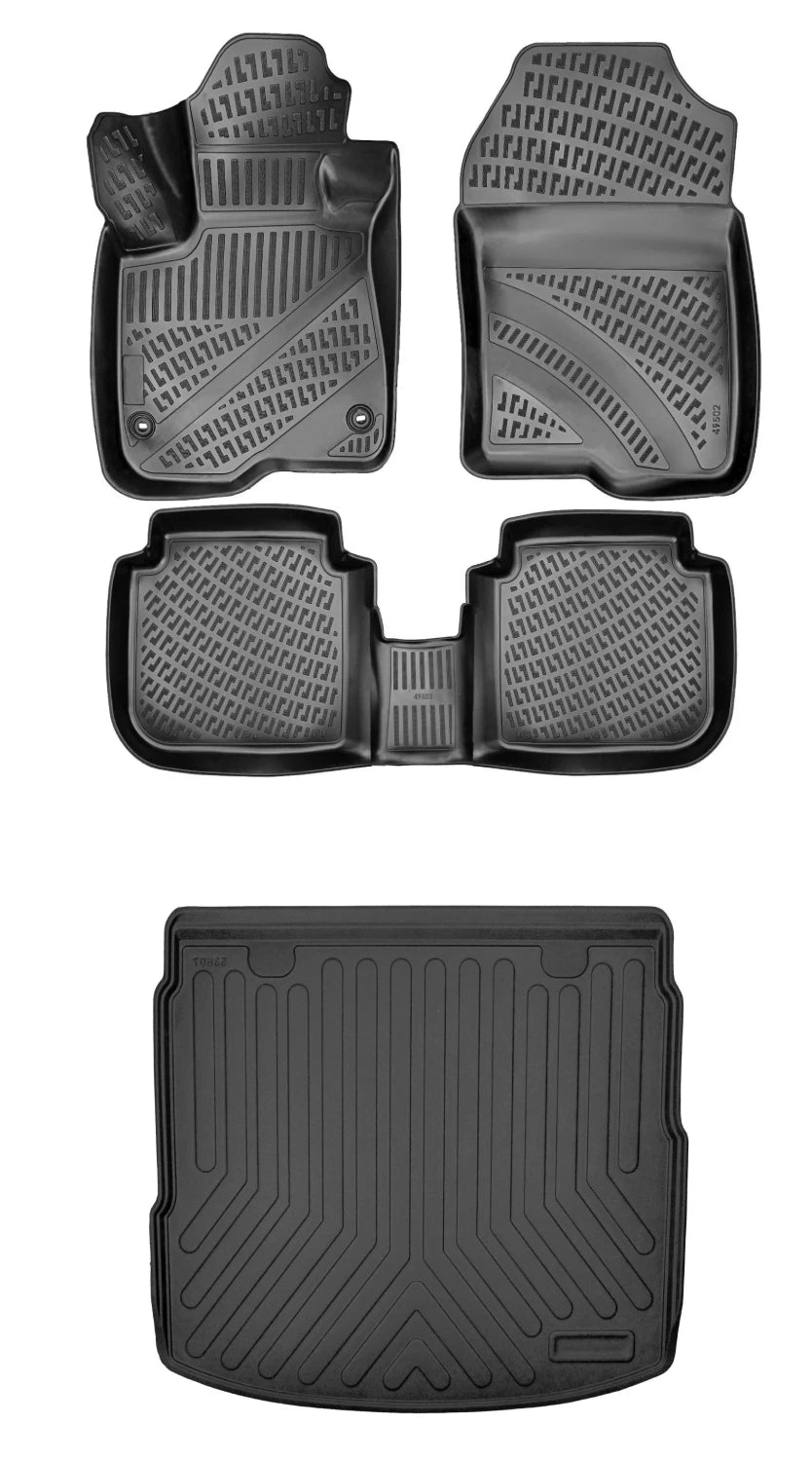 Rizline Honda Cr-V 2023 Sonrası 3D Araca Özel Paspas ve Bagaj Havuzu Set Bmy