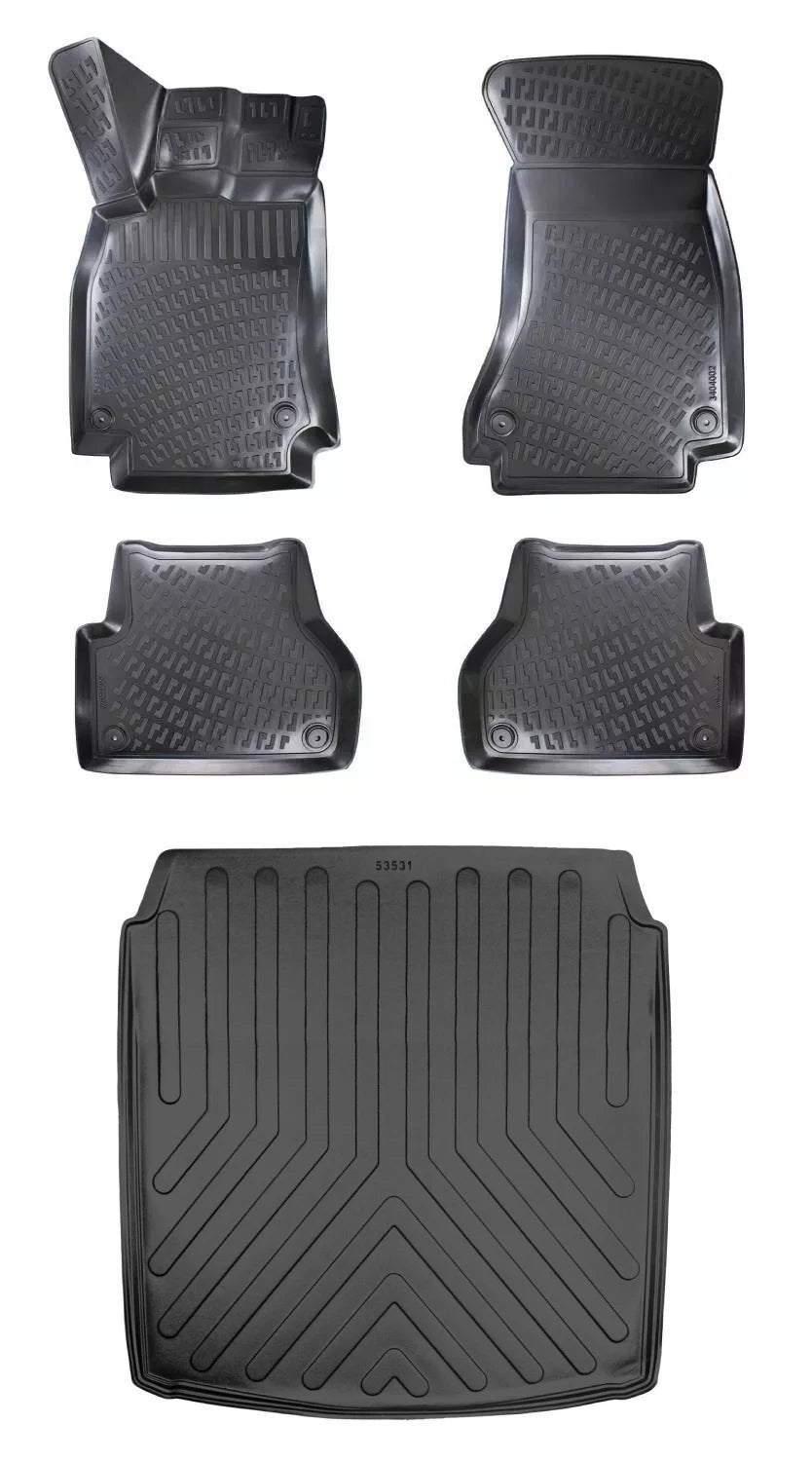 Rizline Audi A4 B8 2008-2016 3D Araca Özel Paspas ve Bagaj Havuzu Bmy