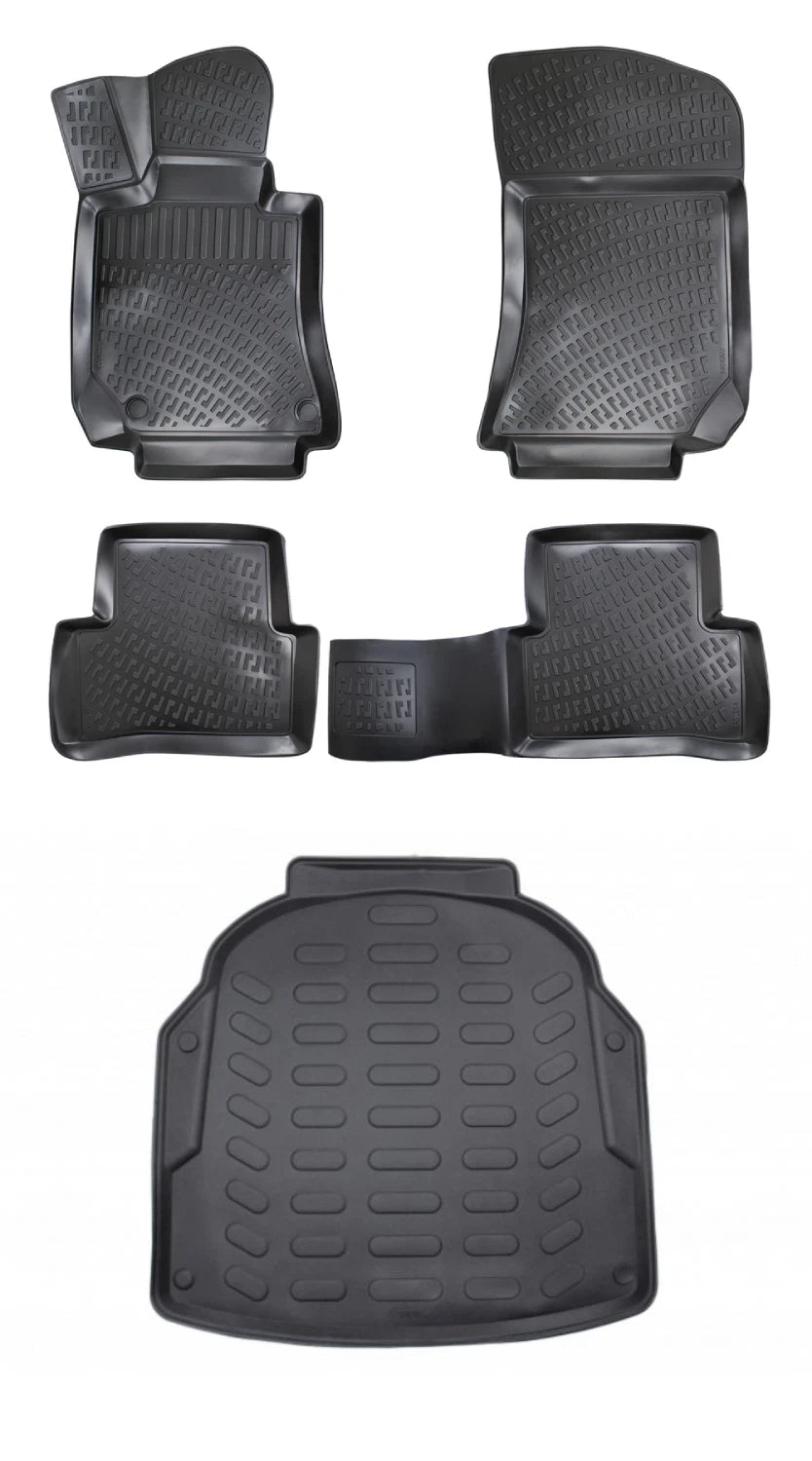 Rizline Mercedes E Serisi W212 Plastik Setli Bagaj 2010-2016 3D Araca Özel Paspas ve Bagaj Havuzu Bmy