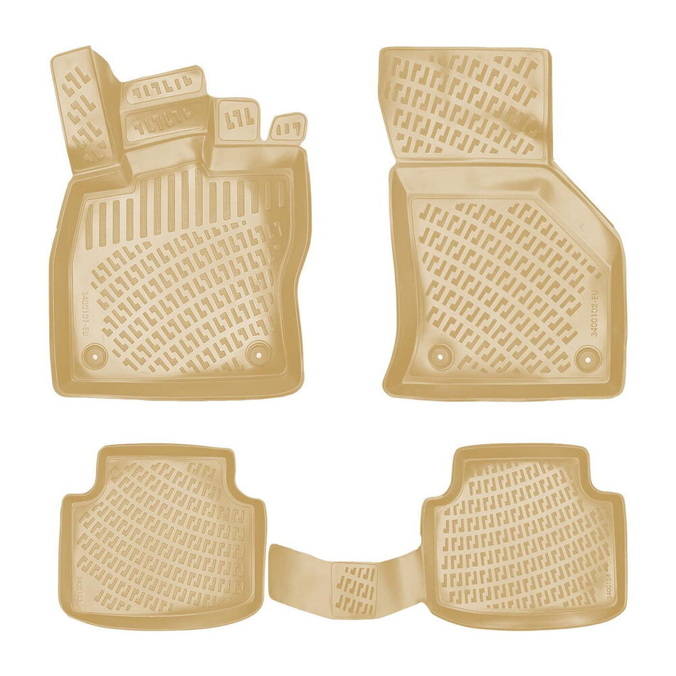 Rizline Volkswagen Passat B8 2015-2022 İle Uyumlu 3D Havuzlu Paspas Bej